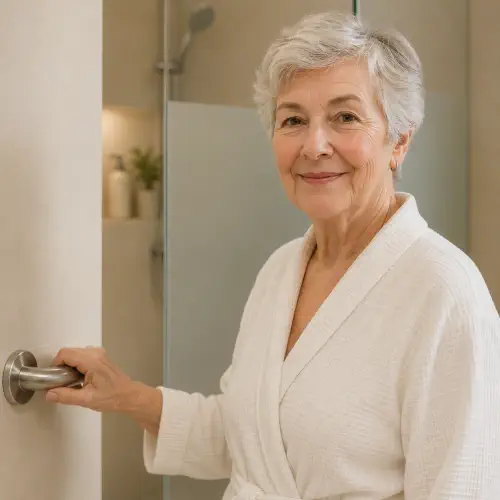 Douche senior adaptée